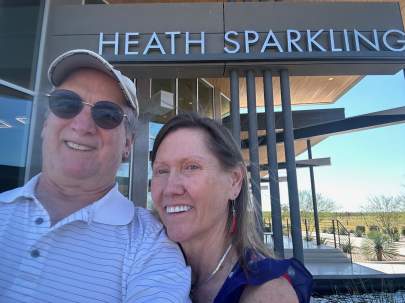 Carl and Rhonda enjoying Heath Sparkling Wines